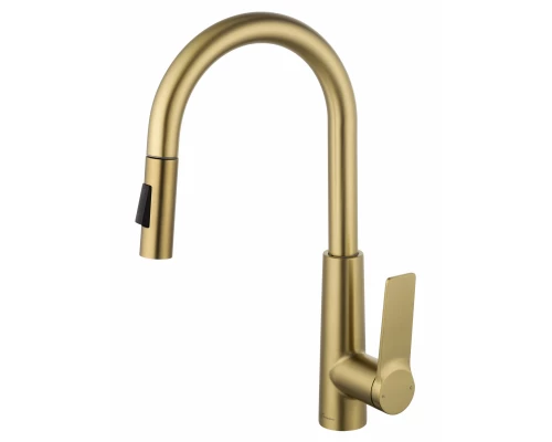 Смеситель для кухни с выдвижным изливом WONZON & WOGHAND, Брашированное золото (WW-A20782-BG)