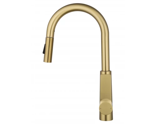 Смеситель для кухни с выдвижным изливом WONZON & WOGHAND, Брашированное золото (WW-A20782-BG)