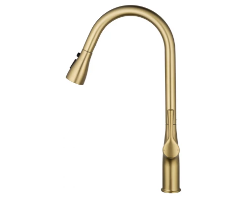 Смеситель для кухни с выдвижным изливом WONZON & WOGHAND, Брашированное золото (WW-AE54123-BG)
