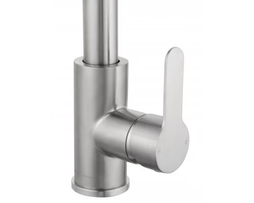 Смеситель для кухни с выдвижным изливом WONZON & WOGHAND, Брашированный никель (WW-121E201L-BS)