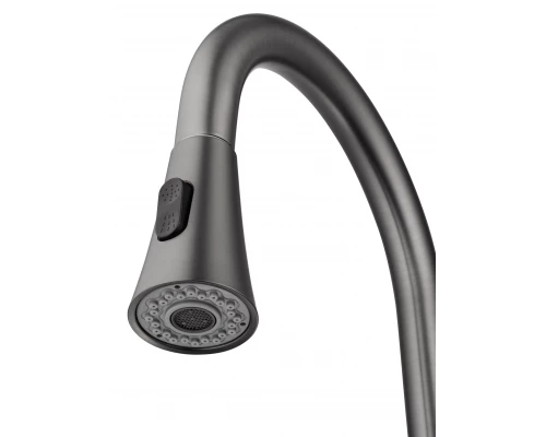 Смеситель для кухни с выдвижным изливом WONZON & WOGHAND, Темный графит (WW-121E201L-BGG)