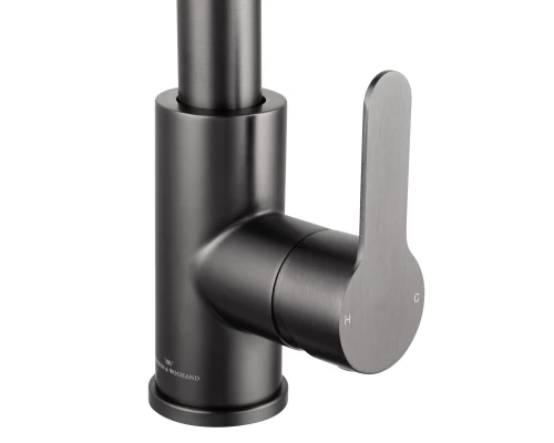 Смеситель для кухни с выдвижным изливом WONZON & WOGHAND, Темный графит (WW-121E201L-BGG)