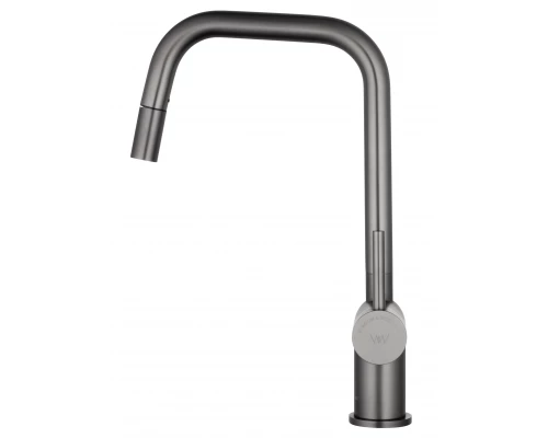 Смеситель для кухни с выдвижным изливом WONZON & WOGHAND, Темный графит (WW-6018-BGG)