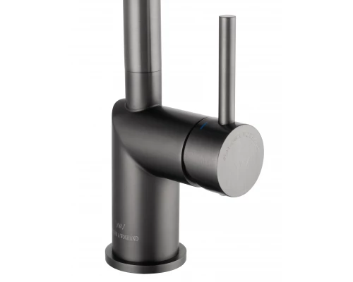 Смеситель для кухни с выдвижным изливом WONZON & WOGHAND, Темный графит (WW-6018-BGG)