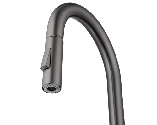 Смеситель для кухни с выдвижным изливом WONZON & WOGHAND, Темный графит (WW-A20782-BGG)
