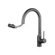 Смеситель для кухни с выдвижным изливом WONZON & WOGHAND, Темный графит (WW-A21252-BGG)