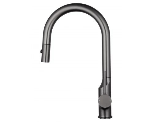 Смеситель для кухни с выдвижным изливом WONZON & WOGHAND, Темный графит (WW-A21252-BGG)