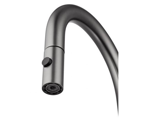 Смеситель для кухни с выдвижным изливом WONZON & WOGHAND, Темный графит (WW-A21252-BGG)