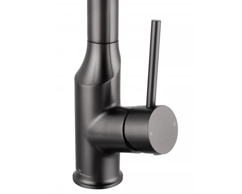 Смеситель для кухни с выдвижным изливом WONZON & WOGHAND, Темный графит (WW-A21252-BGG)