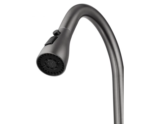 Смеситель для кухни с выдвижным изливом WONZON & WOGHAND, Темный графит (WW-AE54123-BGG)