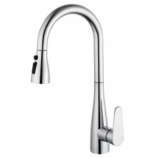 Смеситель для кухни с выдвижным изливом WONZON & WOGHAND, Хром (WW-121E201B-CR)