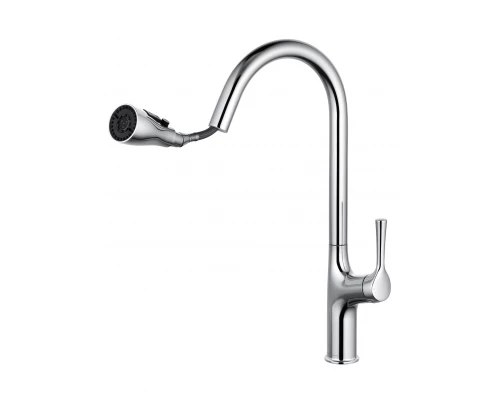 Смеситель для кухни с выдвижным изливом WONZON & WOGHAND, Хром (WW-AE54123-CR)