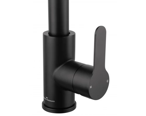 Смеситель для кухни с выдвижным изливом WONZON & WOGHAND, Черный матовый (WW-121E201L-MB)