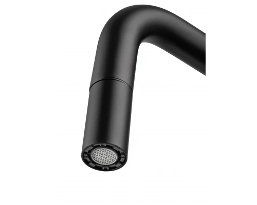 Смеситель для кухни с выдвижным изливом WONZON & WOGHAND, Черный матовый (WW-6018-MB)