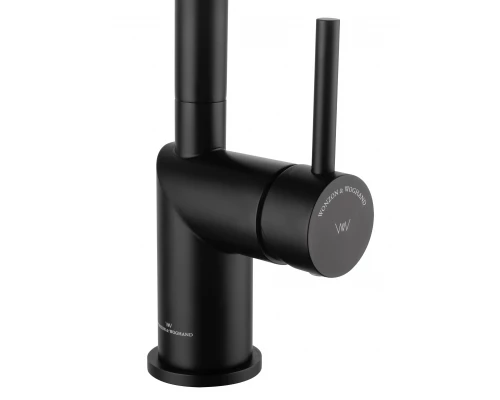 Смеситель для кухни с выдвижным изливом WONZON & WOGHAND, Черный матовый (WW-6018-MB)