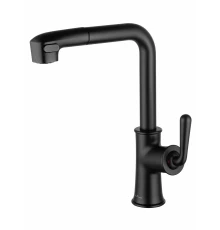 Смеситель для кухни с выдвижным изливом WONZON & WOGHAND, Черный матовый (WW-88439008A-MB)