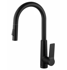 Смеситель для кухни с выдвижным изливом WONZON & WOGHAND, Черный матовый (WW-A20782-MB)