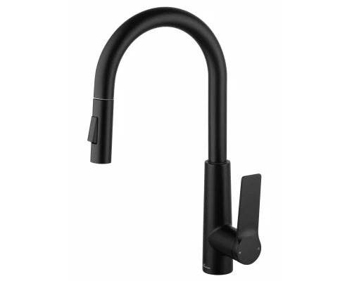 Смеситель для кухни с выдвижным изливом WONZON & WOGHAND, Черный матовый (WW-A20782-MB)