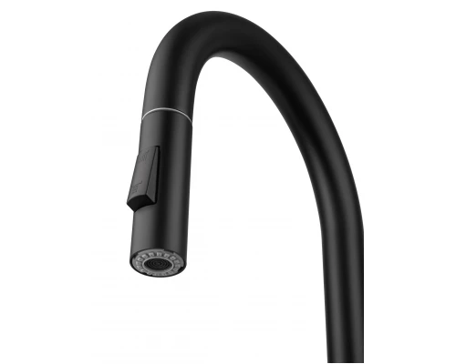 Смеситель для кухни с выдвижным изливом WONZON & WOGHAND, Черный матовый (WW-A20782-MB)