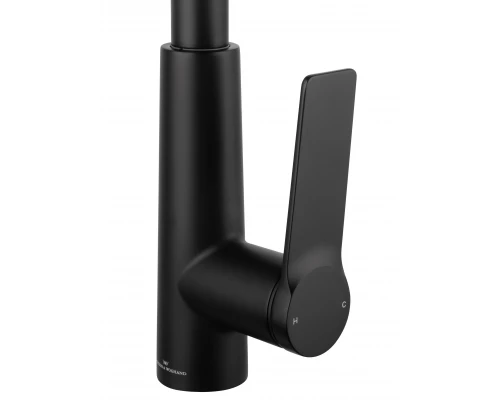 Смеситель для кухни с выдвижным изливом WONZON & WOGHAND, Черный матовый (WW-A20782-MB)