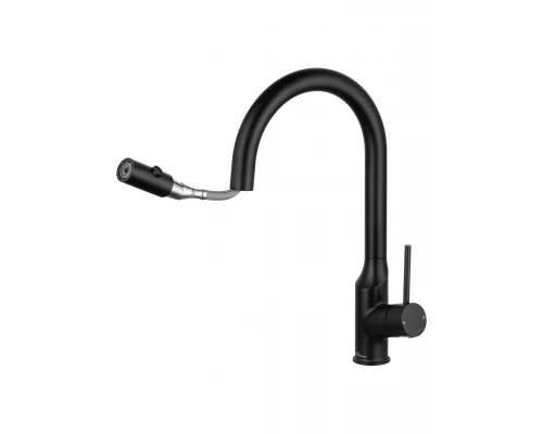 Смеситель для кухни с выдвижным изливом WONZON & WOGHAND, Черный матовый (WW-A21252-MB)