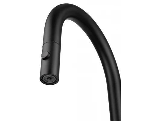 Смеситель для кухни с выдвижным изливом WONZON & WOGHAND, Черный матовый (WW-A21252-MB)