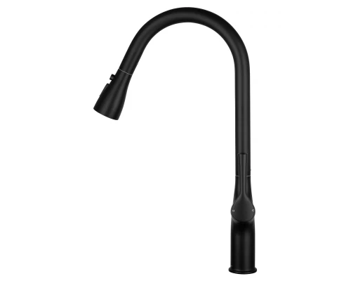 Смеситель для кухни с выдвижным изливом WONZON & WOGHAND, Черный матовый (WW-AE54123-MB)