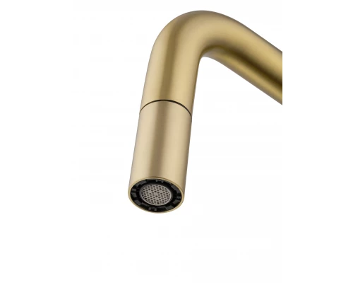 Смеситель для кухни с выдвижым изливом WONZON & WOGHAND, Брашированное золото (WW-6018-BG)