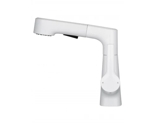 Смеситель для раковины с выдвижным изливом WONZON & WOGHAND, Белый матовый (WW-121B108-MW)