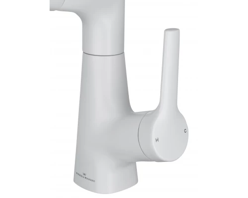 Смеситель для раковины с выдвижным изливом WONZON & WOGHAND, Белый матовый (WW-121B108-MW)