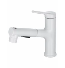 Смеситель для раковины с выдвижным изливом WONZON & WOGHAND, Белый матовый (WW-A40862-MW)