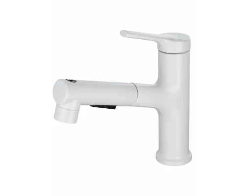 Смеситель для раковины с выдвижным изливом WONZON & WOGHAND, Белый матовый (WW-A40862-MW)