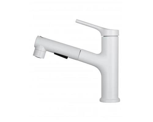 Смеситель для раковины с выдвижным изливом WONZON & WOGHAND, Белый матовый (WW-A40862-MW)