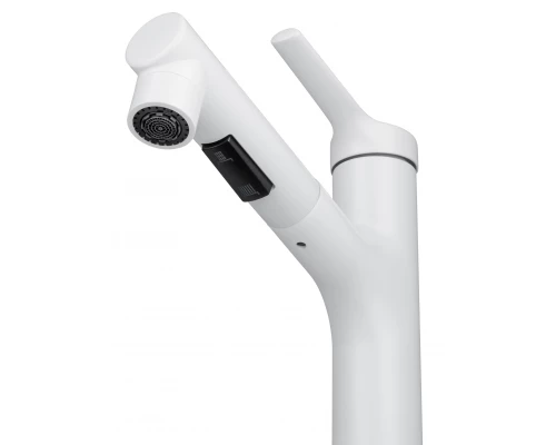 Смеситель для раковины с выдвижным изливом WONZON & WOGHAND, Белый матовый (WW-A40862-MW)