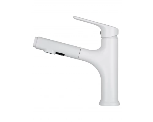 Смеситель для раковины с выдвижным изливом WONZON & WOGHAND, Белый матовый (WW-AE4151-MW)