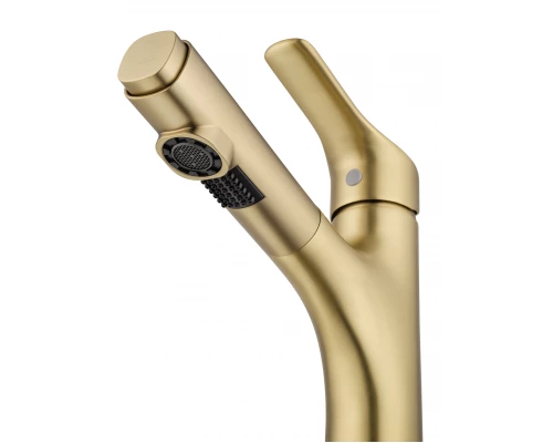 Смеситель для раковины с выдвижным изливом WONZON & WOGHAND, Брашированное золото (WW-AE4151-BG)