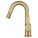 Смеситель для раковины с выдвижным изливом WONZON & WOGHAND, Брашированное золото (WW-FE01L212-BG)