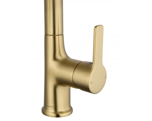 Смеситель для раковины с выдвижным изливом WONZON & WOGHAND, Брашированное золото (WW-FE01L212-BG)