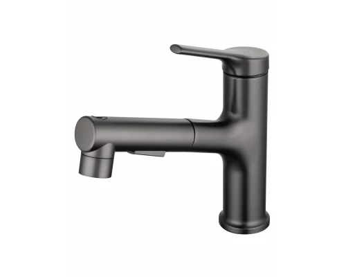 Смеситель для раковины с выдвижным изливом WONZON & WOGHAND, Темный графит (WW-A40862-BGG)