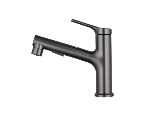 Смеситель для раковины с выдвижным изливом WONZON & WOGHAND, Темный графит (WW-A40862-BGG)