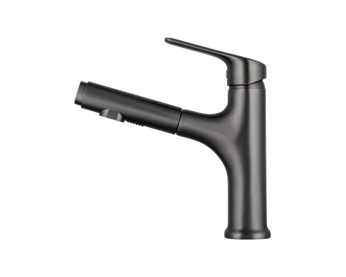 Смеситель для раковины с выдвижным изливом WONZON & WOGHAND, Темный графит (WW-AE4151-BGG)