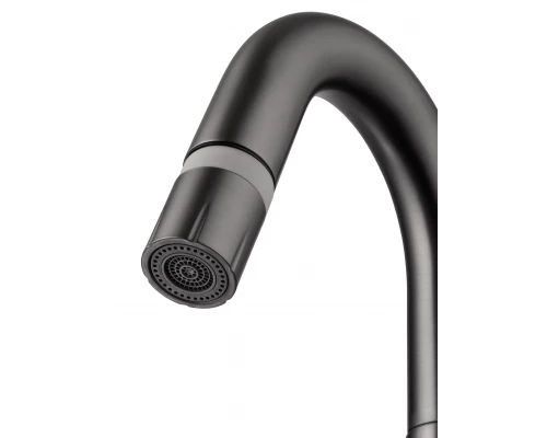 Смеситель для раковины с выдвижным изливом WONZON & WOGHAND, Темный графит (WW-FE01L212-BGG)