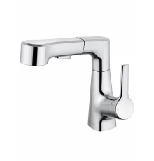 Смеситель для раковины с выдвижным изливом WONZON & WOGHAND, Хром (WW-121B108-CR)