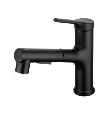 Смеситель для раковины с выдвижным изливом WONZON & WOGHAND, Черный матовый (WW-A40862-MB)