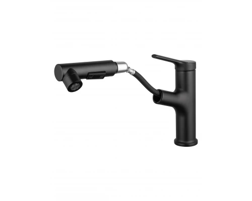 Смеситель для раковины с выдвижным изливом WONZON & WOGHAND, Черный матовый (WW-A40862-MB)