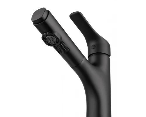 Смеситель для раковины с выдвижным изливом WONZON & WOGHAND, Черный матовый (WW-AE4151-MB)