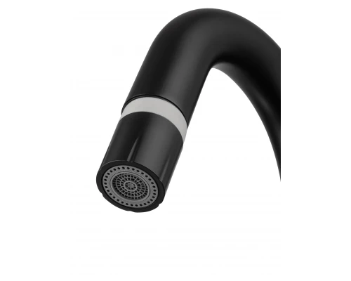 Смеситель для раковины с выдвижным изливом WONZON & WOGHAND, Черный матовый (WW-FE01L212-MB)