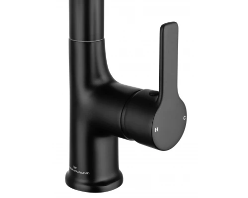 Смеситель для раковины с выдвижным изливом WONZON & WOGHAND, Черный матовый (WW-FE01L212-MB)