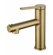 Смеситель для раковины с функцией полоскания WONZON & WOGHAND, Брашированное золото (WW-H1017-BG)