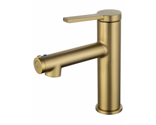 Смеситель для раковины с функцией полоскания WONZON & WOGHAND, Брашированное золото (WW-H1017-BG)